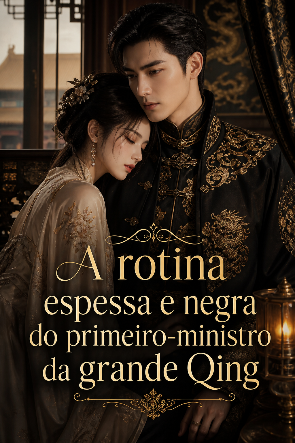 A rotina espessa e negra do primeiro-ministro da grande Qing